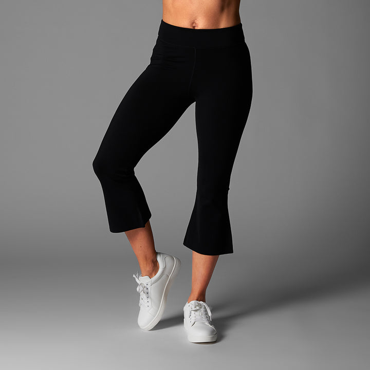 # High Waisted Crop Flare Leggings | Bottoms > Leggings | Tavi – ToeSox | Tavi | Vooray