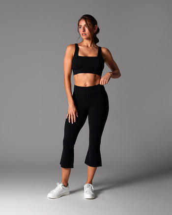 # High Waisted Crop Flare Leggings | Bottoms > Leggings | Tavi – ToeSox | Tavi | Vooray