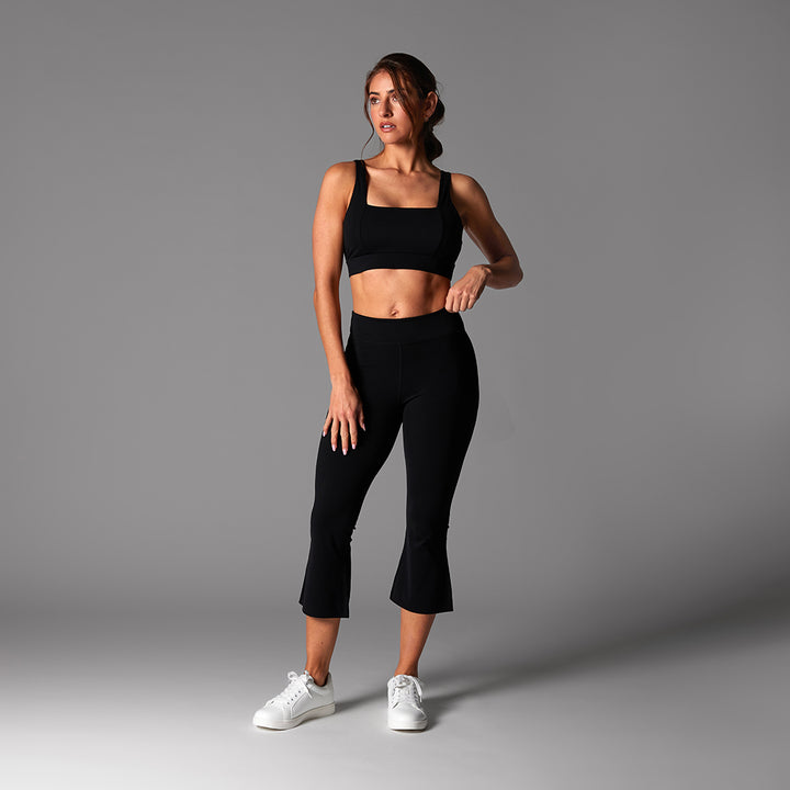 # High Waisted Crop Flare Leggings | Bottoms > Leggings | Tavi – ToeSox | Tavi | Vooray