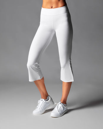 # High Waisted Crop Flare Leggings | Bottoms > Leggings | Tavi – ToeSox | Tavi | Vooray