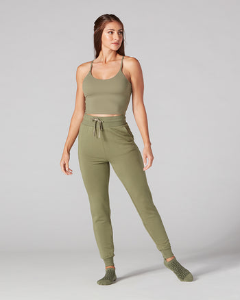 # High Waisted Fitted Jogger * | Bottoms > Pants | Tavi – ToeSox | Tavi | Vooray