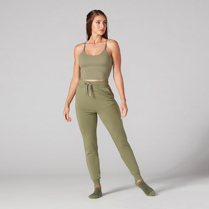 # High Waisted Fitted Jogger * | Bottoms > Pants | Tavi – ToeSox | Tavi | Vooray