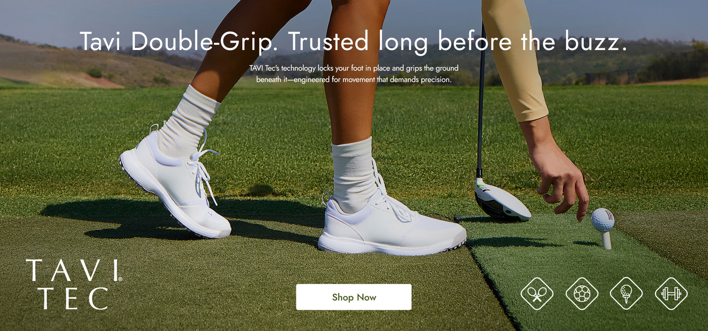 Tavi Tec Double-Grip Technology: Interior and Exterior Grip designed for enhanced traction and support, ensuring a secure and stabilized fit that locks in your foot​​Best Grip in the World (all TAVI grip socks): Our patented, non-toxic grip technology provides unmatched traction with maximum coverage for stability​Worn In & Out Of Shoes: Designed to help minimize unwanted movement inside your shoe