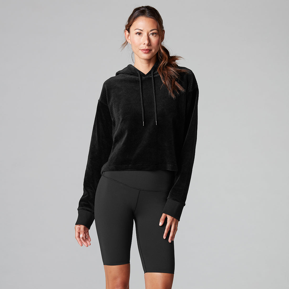 Semi Cropped Hoodie | Tops > Sweaters & Hoodies | Tavi – Tavi Active